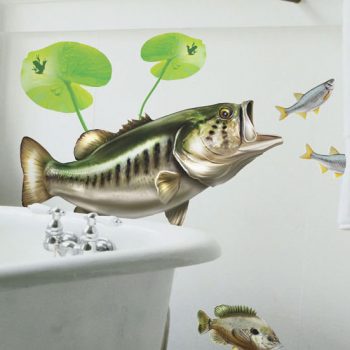 Large mouth Bass Wall Sticker Decal