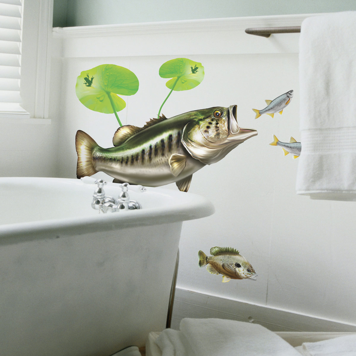 Details about   Wall Largemouth Bass Fish Decal Sticker room Man Cave Den Boating Boat 
