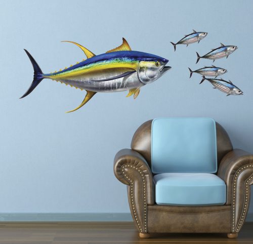 Large Yellowfin Tuna Fish Wall Decal