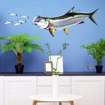 Fishing Fish Wall Art Sticker Large Vinyl Transfer Graphic Decal Home Decor Fi8 